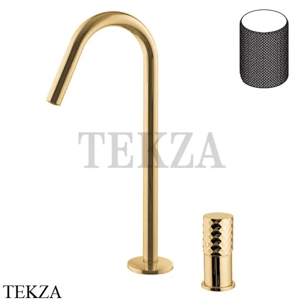 FIMA Carlo Frattini Spillo TECH G Смеситель для раковины, с донным клапаном F3271TNCGOS, Brushed gold