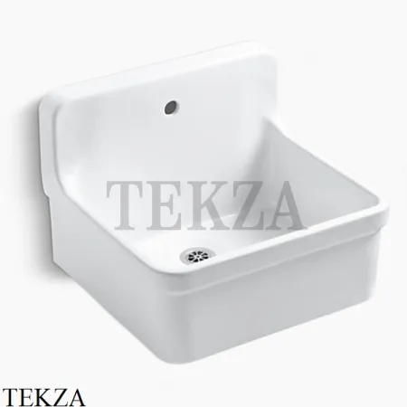 Kohler Gilford Мойка кухонная 61 с фартуком, одно отверстие K-12784-0, белый глянец
