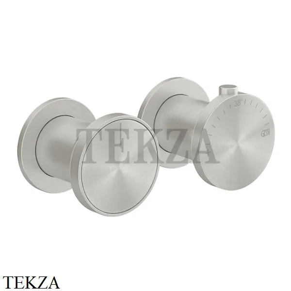 Gessi Origini NEUTRAL Термостат для душа 3 потока, внешняя часть 66136-149, Finox Brushed Nickel