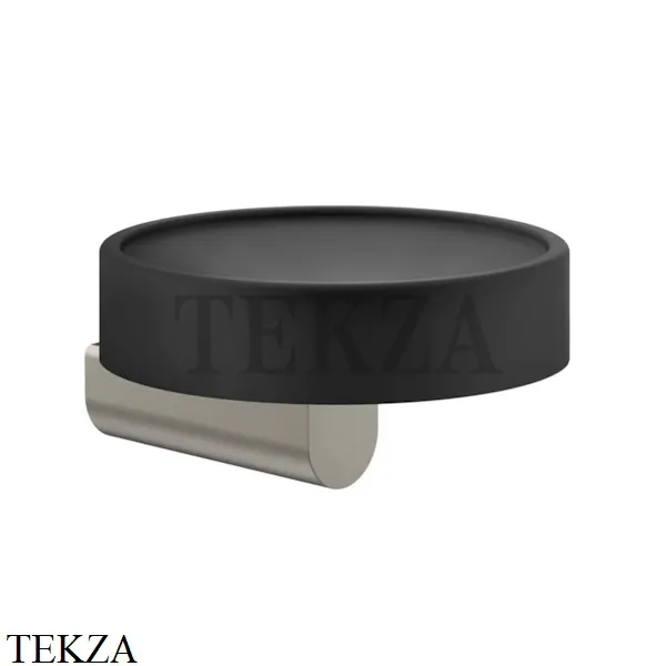 Gessi RILIEVO Мыльница настенная, композит черный 59502-149, Finox Brushed Nickel