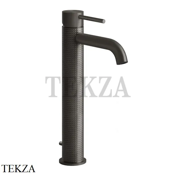 Gessi 316 CESELLO Смеситель для раковины, с донным клапаном 54404-707, Black Metal Brushed