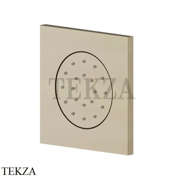 Newform Боковая форсунка квадратная, встраиваемая 563E.59.098, PVD Brushed pale gold