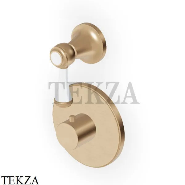 Zucchetti Agora Classic Термостат для душа, 1 выход, внешняя часть ZAM659.P31, brushed british gold PVD