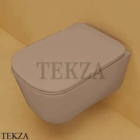 Kerasan Tribeca Унитаз подвесной без ободка, сиденье микролифт 511488, Bruno matt