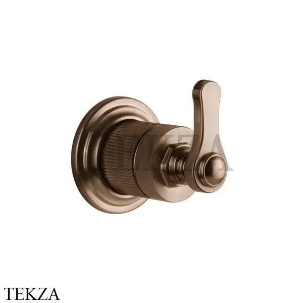 Gessi VENTI20 Вентиль запорный, 1 поток, внешняя часть 65247-708, Copper Br. PVD