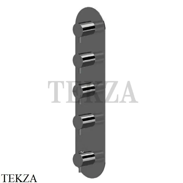 Newform XT Термостат для душа на 4 потока, внешняя часть, 67604E.M0.077, Carbon satin