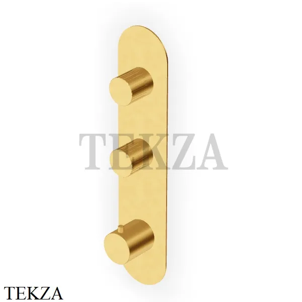 Zucchetti Todd Термостат для душа на 2 потока, внешняя часть ZTD664.C41, brushed gold