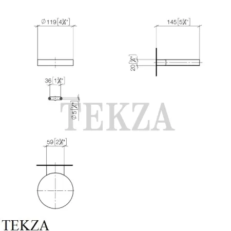 Dornbracht Мыльница настенная с держателем 83410979-06, платина матовая