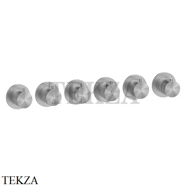 Gessi 316 SHOWER Термостат для душа на 5 выходов, внешняя часть 54340-239, Steel Brushed