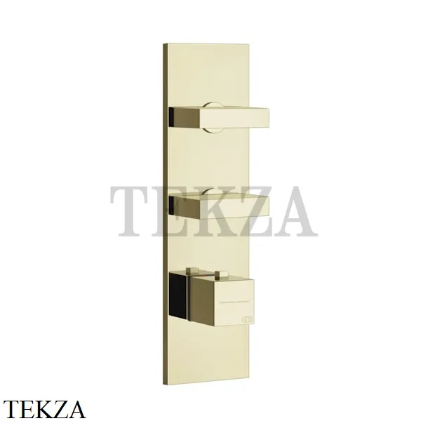 Gessi Rettangolo Wellness Термостат 2 выхода, внешняя часть 43024-710, Brass PVD