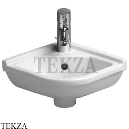 Duravit Starck 3 Раковина угловая, с переливом 0752440000, белый глянец
