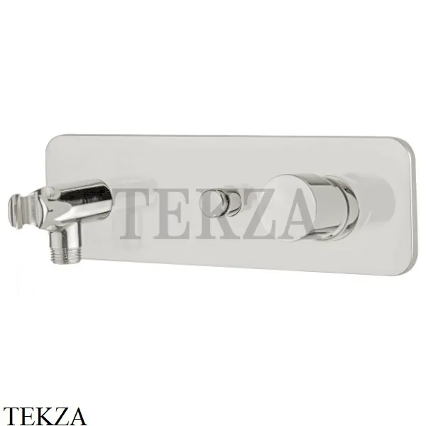 Bossini Teo Смеситель для душа 2 потока с держателем, комплект Z005360.094, никель Brushed