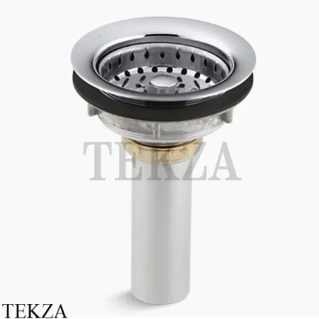 Kohler Донный клапан с решеткой для кухонной мойки K-8813-CP, хром глянец