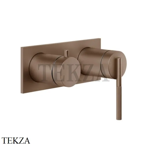 Gessi INGRANAGGIO Смеситель для душа на планке, 2 потока, внешняя часть 63579-708, Copper Brushed