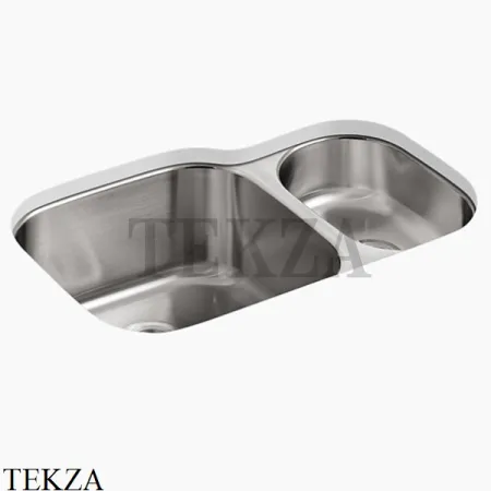 Kohler Undertone Мойка для кухни с двумя чашами K-3355-NA, нержавеющая сталь