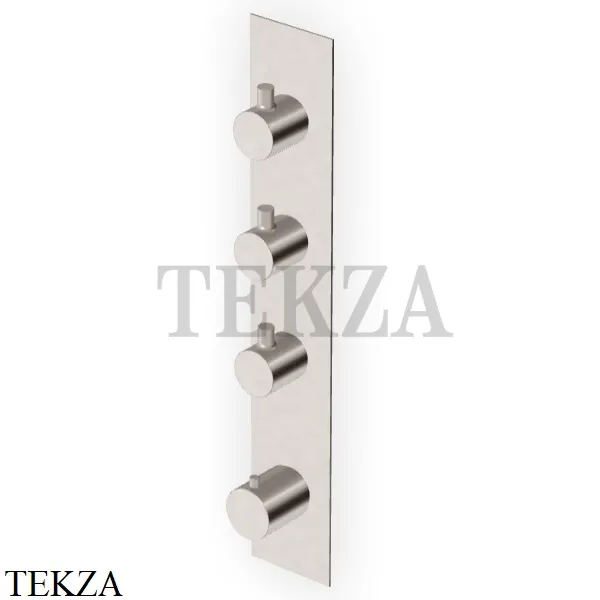 Zucchetti Pan Термостат для душа, 3 выхода, внешняя часть ZT28661.C3, brushed nickel