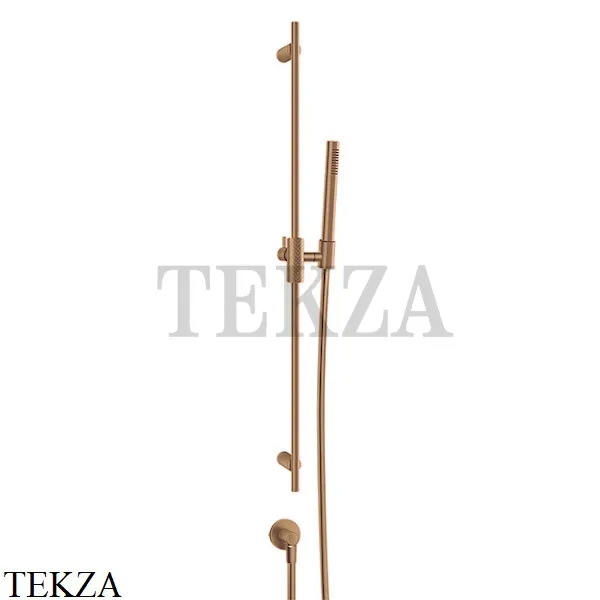 Gessi Habito INTRECCIO Штанга в комплекте с душевой лейкой и выводом воды 70142-726, Warm Bronze Br
