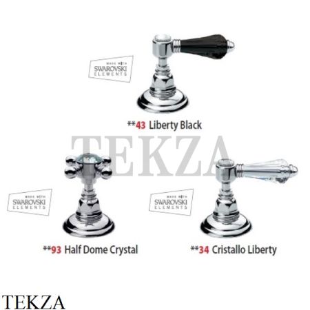 Nicolazzi HALF DOME CRYSTAL Запорный вентиль, внешняя часть, 4912CR93, хром глянец