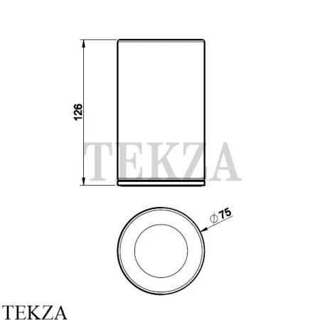 Gessi 316 ACCESSORIES Стакан для зубных щеток настольный, композит белый 54731-707 , Black Metal Brushed