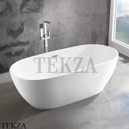 Vincea Ванна акриловая Vincea VBT-408-1600, слив-перелив в комплекте хром, цвет белый глянец