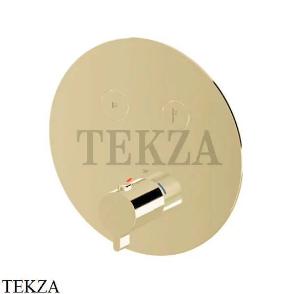 Newform XT Термостат для душа с кнопки Select на 2 потока 70402E.M0.071, Gold satin