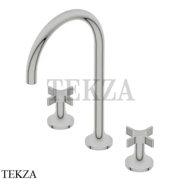 Ritmonio Diametro35 Cross Смеситель для раковины, без гарнитура PR53AE202 IX, Brushed steel