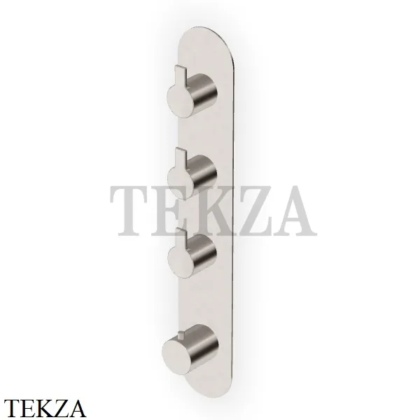 Zucchetti Gill Термостат для душа на планке, 3 потока, внешняя часть ZGL665.C3, brushed nickel
