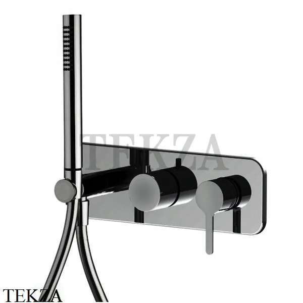 FIMA Carlo Frattini SNAP Смеситель для душа с гарнитуром, внешняя часть F3129WX2CN, Black chrome