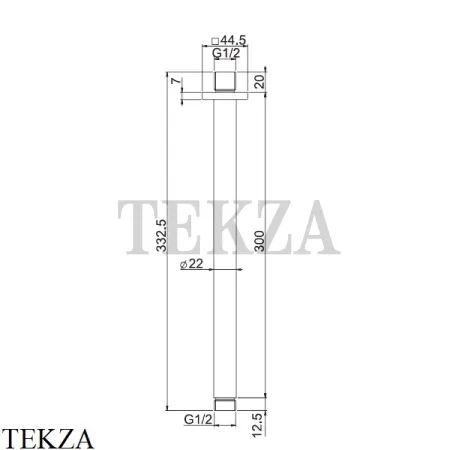 FIMA Carlo Frattini WELLNESS Кронштейн потолочный 300 мм F2587CR, хром глянец