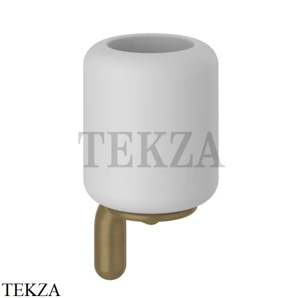 Gessi Goccia Стакан настенный, белая керамика 38007-713, Antique Brass