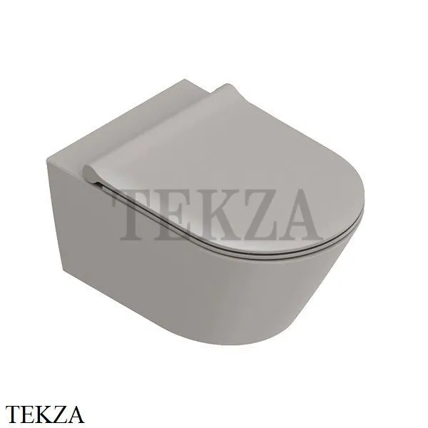 Catalano Zero Унитаз подвесной без ободка, торнадо Silentech, сиденье микролифт 0111550032, Tortora матовый