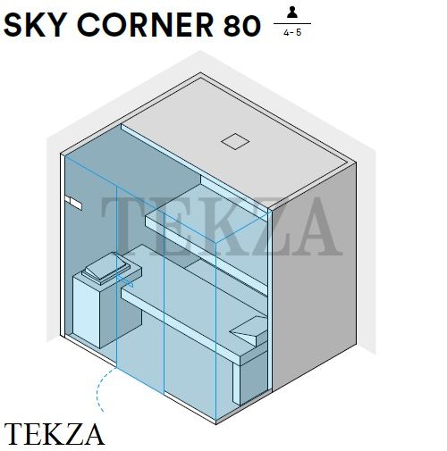 Effegibi SKY CORNER 80 Сауна домашняя финская или BIO SA55410034