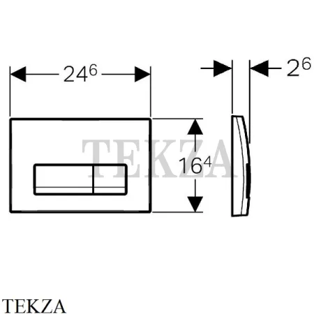 Geberit Delta51 Клавиша смыва, пластик 115.105.DW.1, черный глянец, для бачка UP100