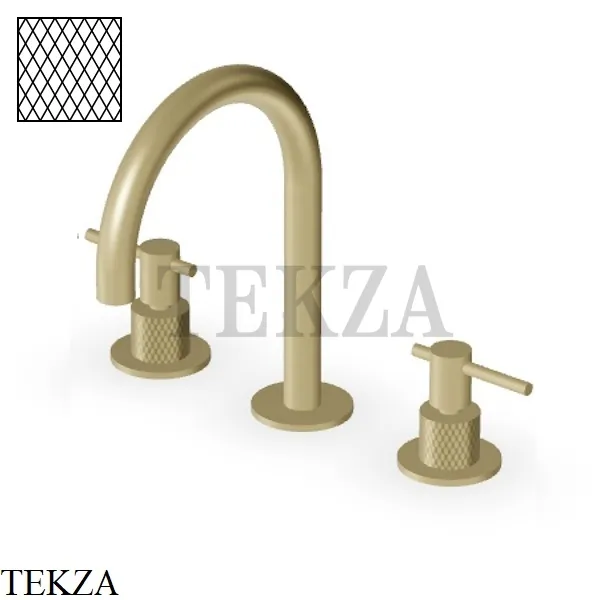 Zucchetti Helm Diagonal Смеситель для раковины, без донного клапана ZHL515.XP31G3, brushed british gold PVD