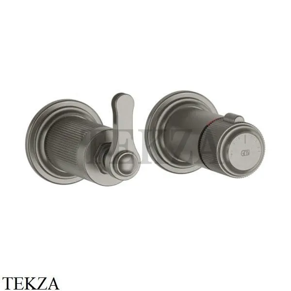 Gessi VENTI20 Термостат для душа, 1 поток, внешняя часть 65233-149, Finox Br. Nickel