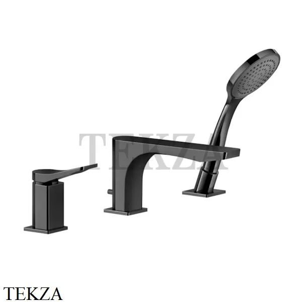 Gessi RILIEVO Смеситель для ванны с гарнитуром 59037-706, Black Metal
