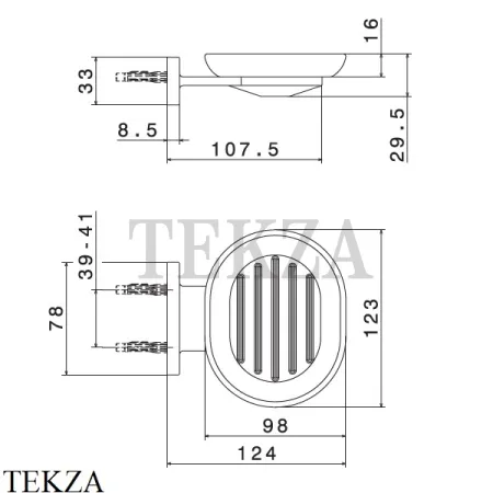 Newform O’RAMA Мыльница подвесная с держателем, керамика 67200.M0.072, Copper satin
