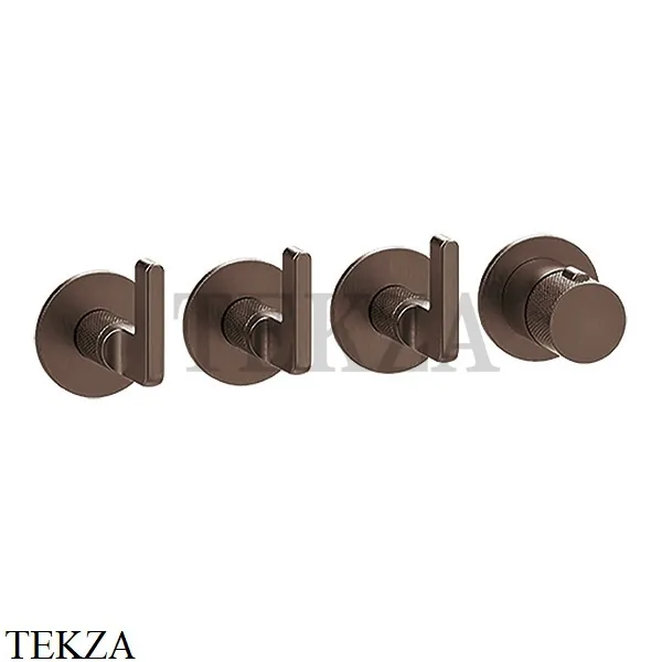 Gessi INCISO SHOWER Термостатический смеситель, 3 потока, внешняя часть 58336-845, Dark Bronze