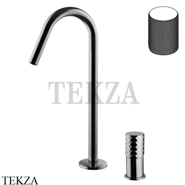 FIMA Carlo Frattini Spillo TECH G Смеситель для раковины, с донным клапаном F3271TNCGCN, Black chrome