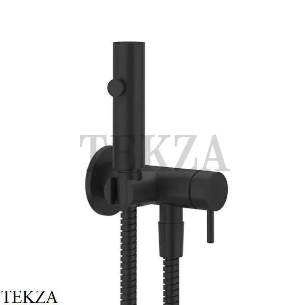 Gessi Гигиенический душ со смесителем, выводом воды и держателем 45131-299, Matte Black