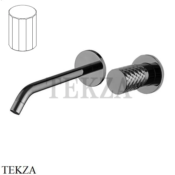 FIMA Carlo Frattini Spillo TECH V Смеситель для раковины, внешняя часть F3051TWLX8VCS, Brushed black chrome