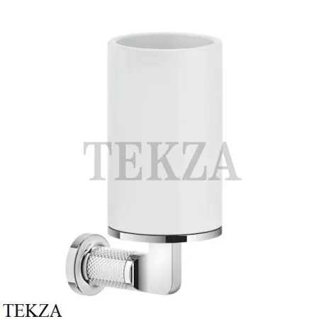 Gessi INCISO accessories Стакан настенный для зубных щеток, белый 58507-031, хром глянец