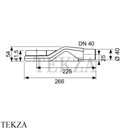 TECE drainline DN 40 Сифон для дренажного канала низкий 650004