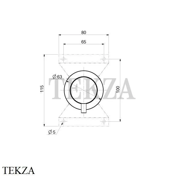 QuadroDesign Встраиваемая часть переключателя из стены на 2 потребителя IN044 ON, Black Gold