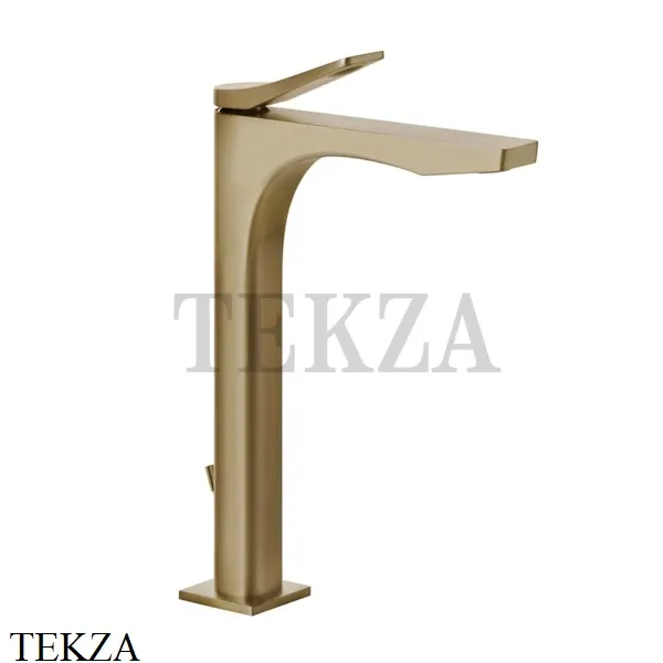 Gessi RILIEVO Смеситель для раковины высокий, с донным клапаном 59003-726, Warm Bronze Br