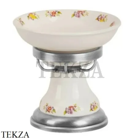 Migliore Provance Мыльница настольная, керамика с декором 17649, хром глянец