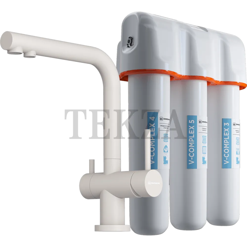 Omoikiri Nagano-GR-P + Pure drop Lite Комплект смеситель+фильтр 4216.8028P пастила