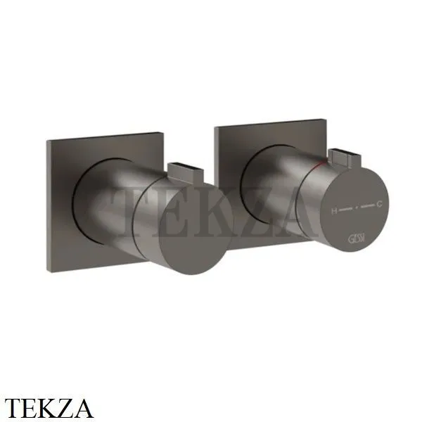 Gessi Inverso RIGATO термостат для душа, 1 поток, внешняя часть 73032-707, Black Metal Br. PVD