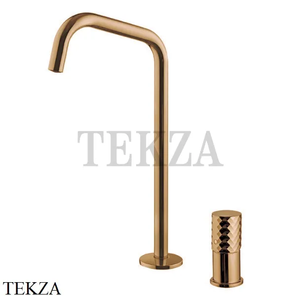 FIMA Carlo Frattini Spillo TECH X Смеситель для раковины, с донным клапаном F3271TNDXZS, Brushed Amber Bronze