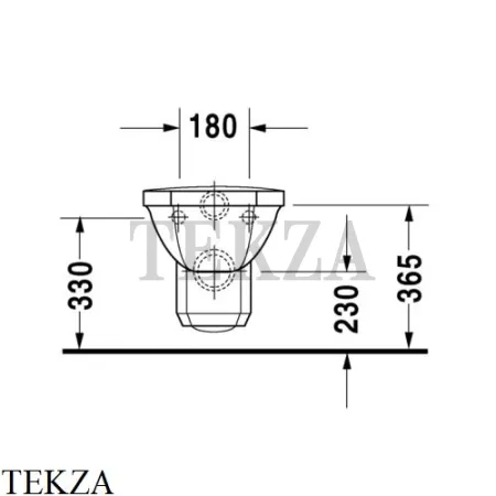 Duravit 1930 Series Унитаз подвесной 0182090000, сиденье микролифт SoftClose, белый глянец